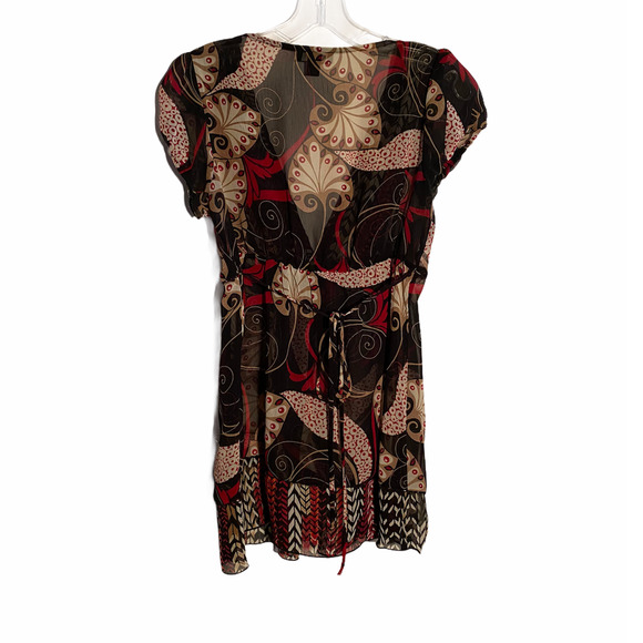 BCX Sheer Low V-Neck Top Size M - Picture 2 of 5